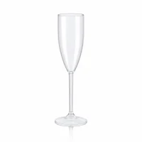 Pack de copas de cava de plástico cristalino para champagne y sidra