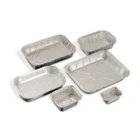 Envases de aluminio rectangulares con tapa