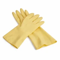 Guantes de goma satinados desechables con textura para agarre en limpiezas y cocina
